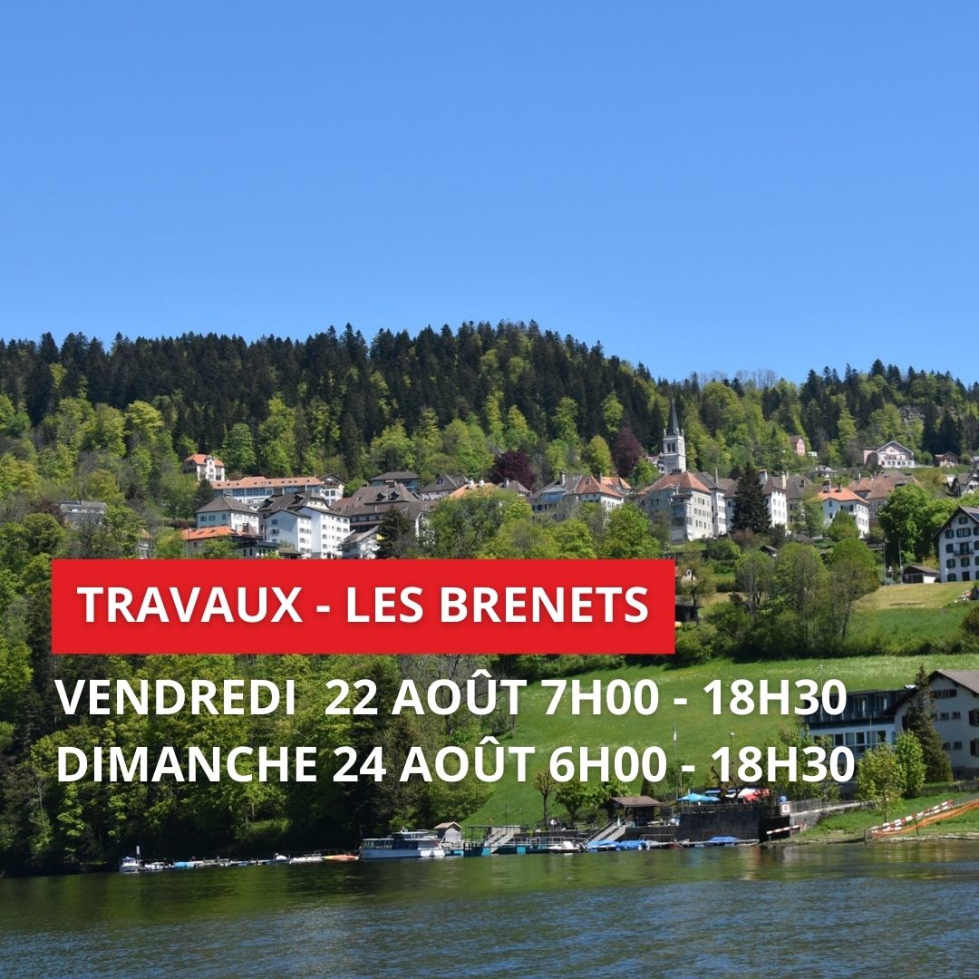 Travaux – Traversée du village des Brenets